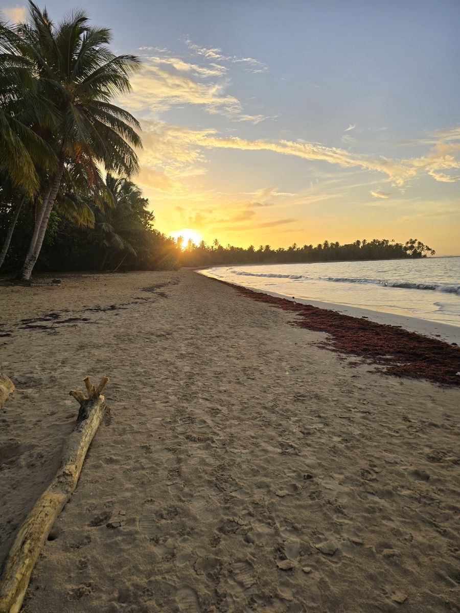Sunset on the beach nearby