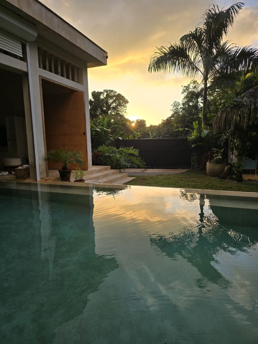 The pool at sunset